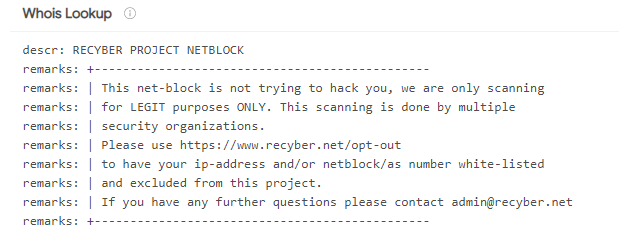 recyber project whois